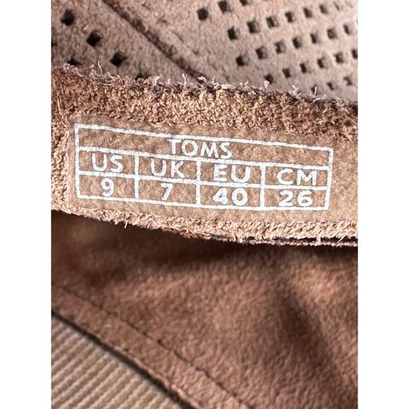 Toms Majorca Neutral Gray Beige Suede Peep Toe Ankle Boots Size 9 - Picture 4 of 9